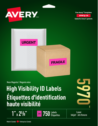 Avery® High Visibility Neon ID Labels 