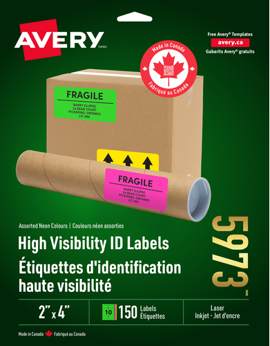  High Visibility Neon ID Labels