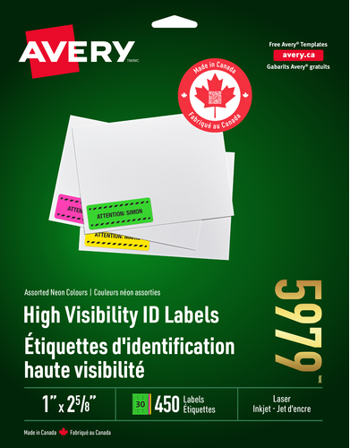  High Visibility Neon ID Labels