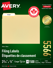 White Filing Labels
