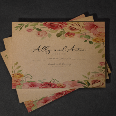 Invitation Cards, Custom Printed Double Sided Landscape 5