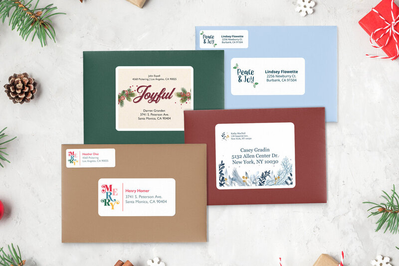 holiday address labels