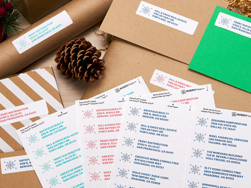 holiday address labels