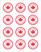  Made in Canada Labels - 24 Labels