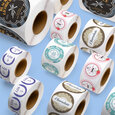 Professional Printed Roll Labels, Round