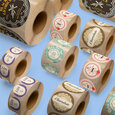 Professional Printed Roll Labels, Round
