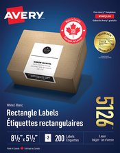  White Rectangle Labels