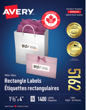  White Rectangle Labels with Easy Peel&reg;