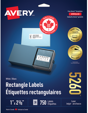  White Rectangle Labels with Sure Feed&trade; Technology