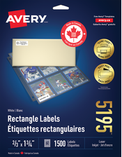  White Rectangle Labels with Sure Feed&trade; Technology