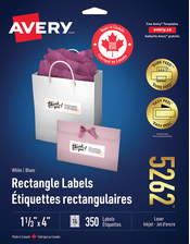  White Rectangle Labels with Sure Feed&trade; Technology