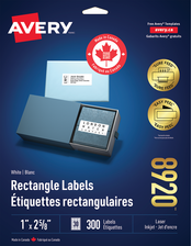  White Rectangle Labels with Sure Feed&trade; Technology