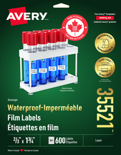 Rectangle Waterproof Labels with Sure Feed™ Technology