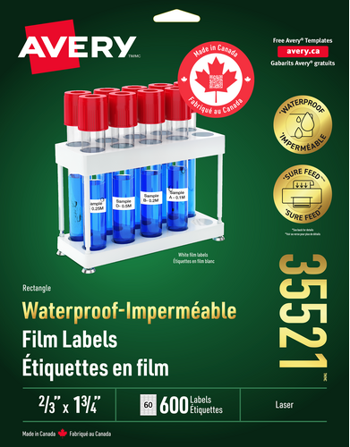 Rectangle Waterproof Labels with Sure Feed™ Technology