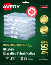 Étiquettes d'identification amovibles 