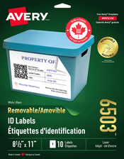 Étiquettes d'identification amovibles 