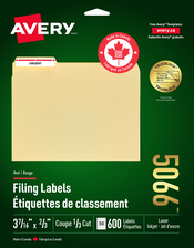 Red Filing Labels