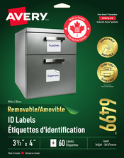 Étiquettes d'identification amovibles 