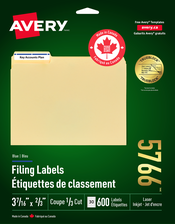 Blue Filing Labels