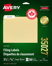Extra Large White Filing Labels