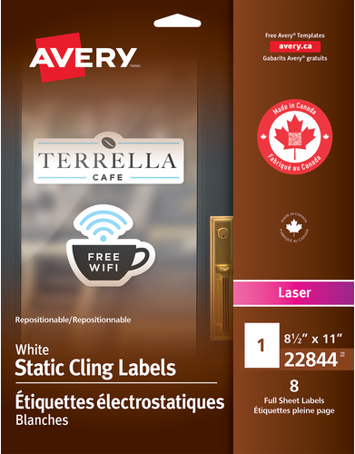  White Static Cling Labels