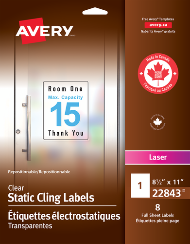  Clear Static Cling Labels