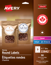  Hemp Round Labels