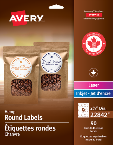  Hemp Round Labels