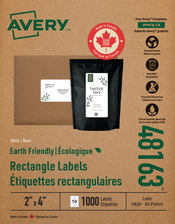Earth-Friendly White Rectangle Labels