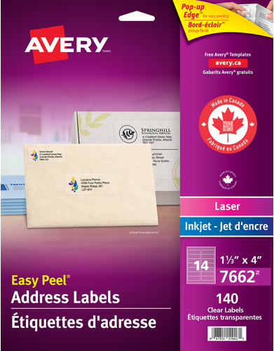  Rectangle Clear Labels with Easy Peel&reg;