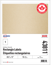 Kraft Brown Rectangle Labels