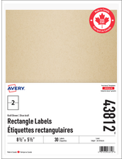 Kraft Brown Rectangle Labels