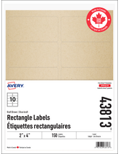 Kraft Brown Rectangle Labels