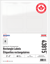 Print-to-the-Edge  Clear Rectangle Labels 