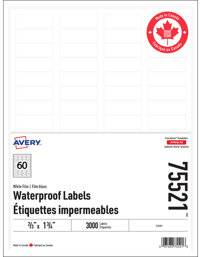 Rectangle Waterproof Labels with Sure Feed™ Technology