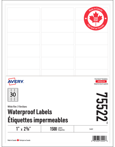 Rectangle Waterproof Labels with Sure Feed™ Technology