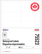 Rectangle Waterproof Labels with Sure Feed™ Technology
