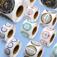 Professional Printed Roll Labels, Round