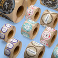 Professional Printed Roll Labels, Round