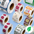 Professional Printed Roll Labels, Square