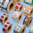 Professional Printed Roll Labels, Square