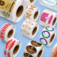 Professional Printed Roll Labels, Oval