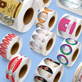 Professional Printed Roll Labels, Oval