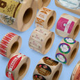 Professional Printed Roll Labels, Oval