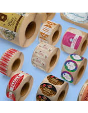 Professional Printed Roll Labels, Oval