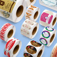 Professional Printed Roll Labels, Oval