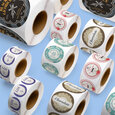 Professional Printed Roll Labels, Round