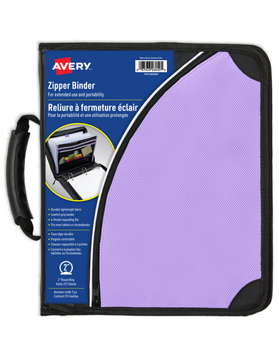 Purple Zipper Binder