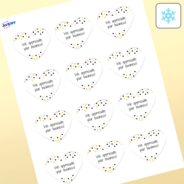 Professional Printed Heart Labels