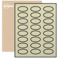 Oval Labels By The Sheet